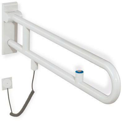 HEWI Stützklappgriff E-Ausführung Serie 801 Spültaste 700 mm senfgelb