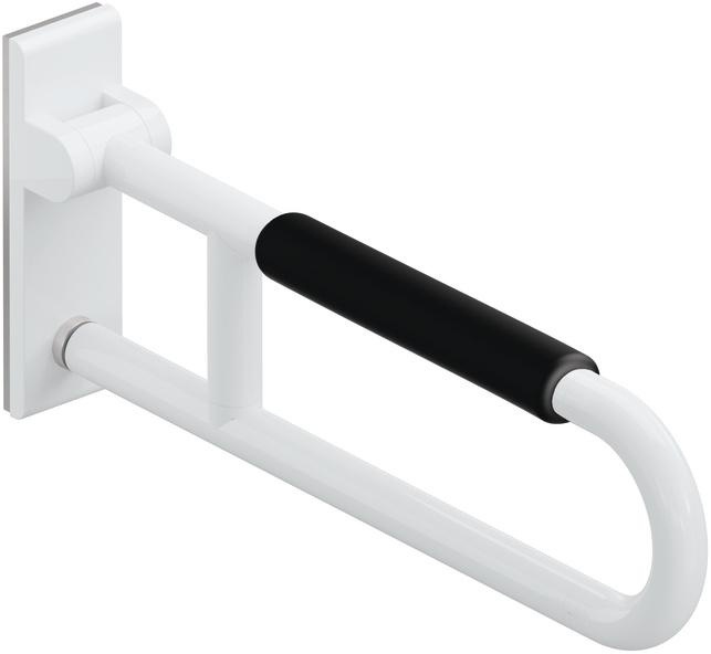 HEWI Stützklappgriff Serie 801 drehbar, mit Armpolster, d= 33 mm 900 mm tiefschwarz