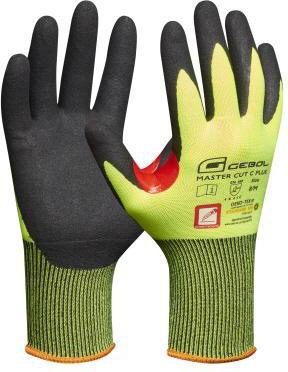 GEBOL Arbeitshandschuh MASTER CUT C PLUS 8 II Polyester/HPPE/Nylon/ Metallfaser/Elasthan gelb/schwarz