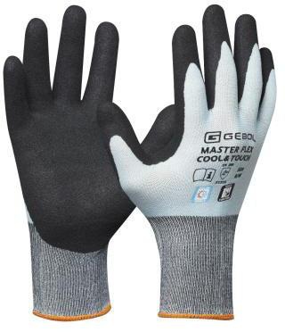 GEBOL Arbeitshandschuh MASTER FLEX COOL&TOUCH 8 II Nylon/Elasthan blau