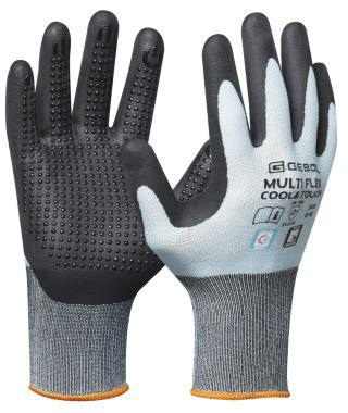 GEBOL Arbeitshandschuh MULTI FLEX COOL&TOUCH 8 II Nylon/Elasthan hellblau