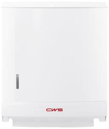 CWS Faltpapierspender Paradise Paper Slim mit Schloss mit Panel, weiß