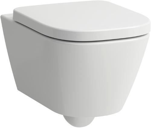 LAUFEN Wand-Tiefspül-WC Pack MEDA Advanced, spülrandlos, verdeckte Befesti weiß verdeckte Befestigung mit WC-Sitz