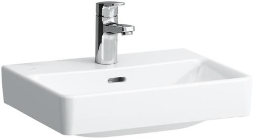 LAUFEN Handwaschbecken PRO S 450 x 340 mm mit Überlauf, 1 Hahnloch-Ausführung weiß