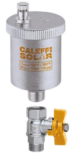Caleffi Automatischer Schnellentlüfter Solar 250 3/8Zoll mit Kugelhahnabsperrung 3/8Zoll
