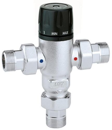 Caleffi Thermomischer 521 Messing, einstellbar 3/4Zoll, 30-65 GrC Messing, einstellbar