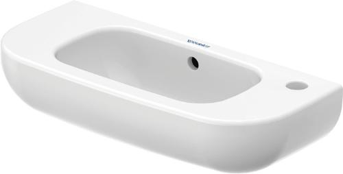 Duravit Handwaschbecken D-Code weiß 500x220mm 1 Hahnloch, mit Überlauf