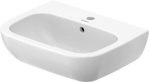 Duravit Waschtisch D-Code 550x430mm weiß 1 Hahnloch, mit Überlauf