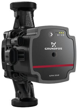 Grundfos Umwälzpumpe ALPHA Solar elektronisch geregelt, PN 10, 180 mm Typ 25-75 Rp 1