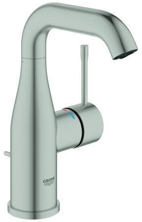 GROHE Einhand-Waschtischbatterie ESSENCE M-SIZE DN 15, schwenkbarer Auslauf supersteel
