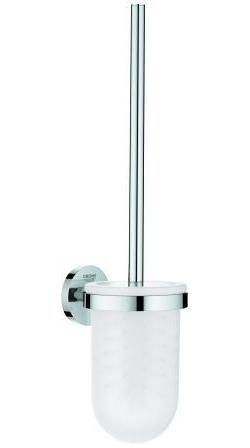 GROHE Toilettenbürstengarnitur Essentials Wandmontage, Glas/Metall chrom
