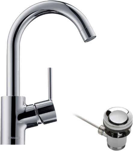 hansgrohe Einhebel-Waschtischmischer TALIS S mit Zugknopf-Ablaufgarnitur 1 1/4Z chrom