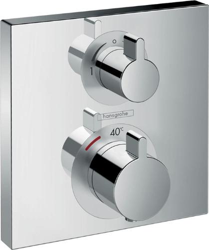 hansgrohe Thermostat ECOSTAT SQUARE Unterputz, für 2 Verbraucher chrom