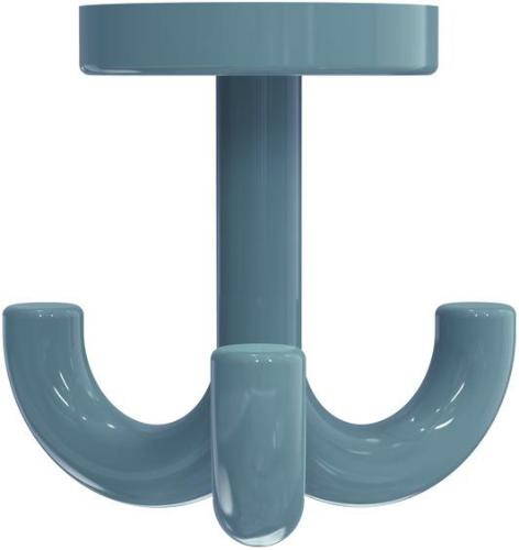 HEWI Dreifachhaken mit Gegenplatte Serie 477 für Platten bis 15mm aquablau für Platten bis 15 mm aquablau