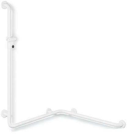 HEWI Duschhandlauf Serie 801 senkrecht 1100 mm, waagerecht 762/962 mm lichtgrau