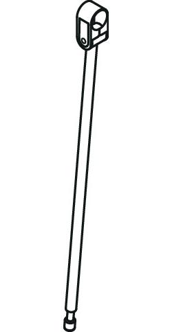 HEWI Bodenstütze Serie 801 für Stützklapp-/Wandstützgriffe, Länge 6 senfgelb