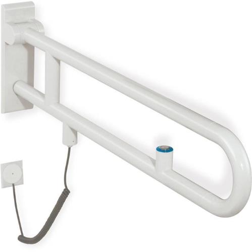 HEWI Stützklappgriff E-Ausführung Serie 801 Spültaste 850 mm senfgelb