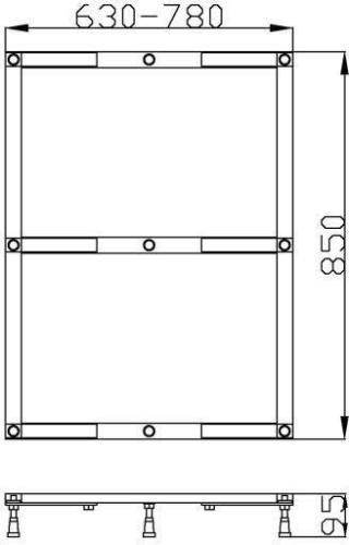 HOESCH Untergestell für Muna Duschwanne 1500x900, 1600x900, 1700x900, 1800x900,