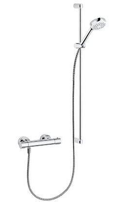 Kludi Thermostat-Brausearmatur LOGO NEO SHOWER DUO, DN 15 900mm chrom chrom chrom