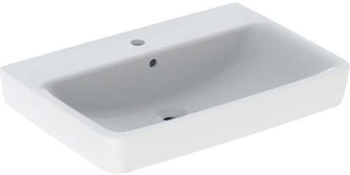Geberit Waschtisch Renova Plan mit Hahnloch, mit Überlauf 700 x 480 mm weiß