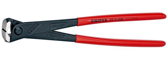 KNIPEX Kraftmonierzange DIN ISO 9242 L.250mm m.Facette schwarz atram. Kopf pol. Ku. überzogen Schneidwert harter Draht D.1,8mm