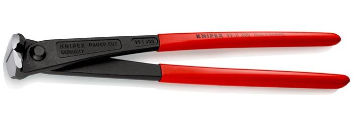 KNIPEX Kraftmonierzange DIN ISO 9242 L.300mm m.Facette schwarz atram. Kopf pol. Ku. überzogen Schneidwert harter Draht D.2mm