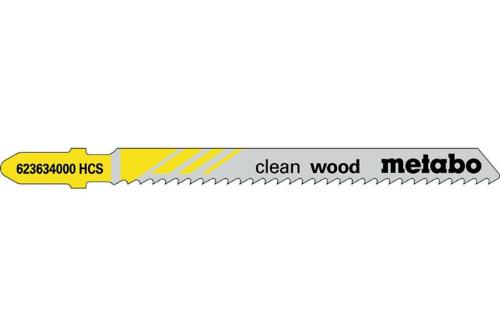 metabo Stichsägeblätter clean wood Nutz-L.74mm ZAhnteilung2,5mm HCS Zähne geschliffen f.Hartholz/Weichholz/Tischlerplatten