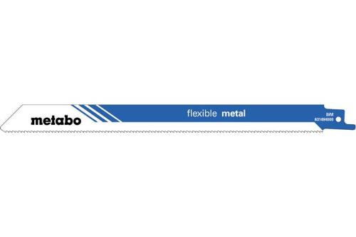 metabo Säbelsägeblätter flexible metal L.225mm Dicke 0,9mm ZAhnteilung1,8mm BiMetall/14TPI geschränkt gefräst f.Bündigschnitte/Bleche/Rohre/Profile