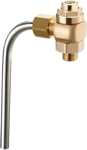 Oventrop Probeentnahmeventil P Aquastrom Rotguss/Edelstahl DN 8, 1/4Zoll