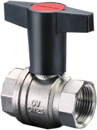 Oventrop Knebelgriff-Kugelhahn Optibal PN 16, Messing DN 20, 3/4Zoll IG