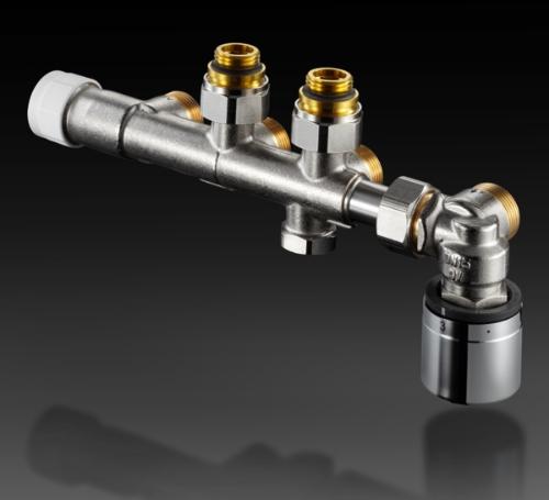 Oventrop Anschlussarmatur Multiblock T-RTL an Heizkörper mit IG 1/2Zoll Eckform