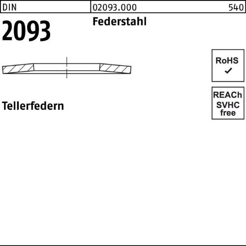 Reyher Tellerfeder DIN 2093 12,5x 6,2x0,7 Federstahl
