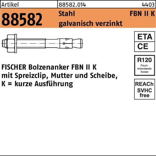 fischer Bolzenanker R 88582 FBN II 10/ 10K Stahl galvanisch verzinkt