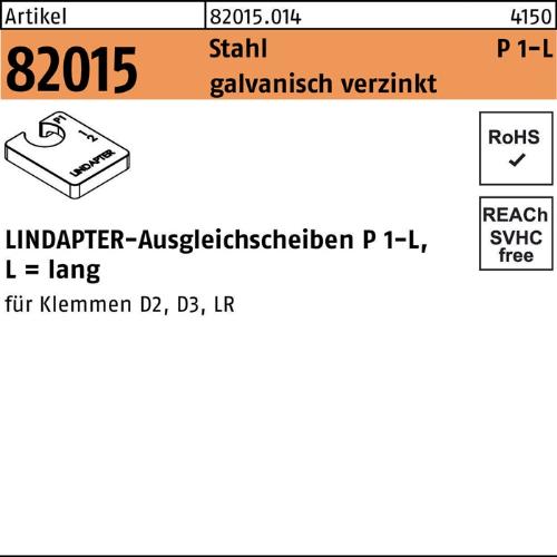 Lindapter Ausgleichscheibe R 82015 GTW 40 P1 M 16 / 8,0 Stahl galvanisch verzinkt