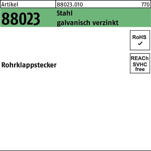 Reyher Rohrklappstecker R 88023 10 x 60 x 32 Stahl galvanisch verzinkt