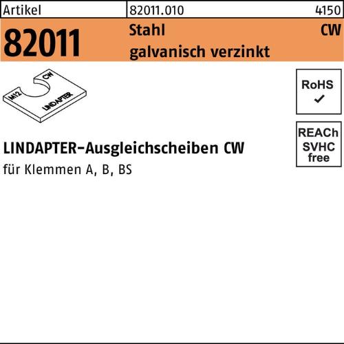 Lindapter Ausgleichscheibe R 82011 CW M 24 / 4,0 Stahl galvanisch verzinkt