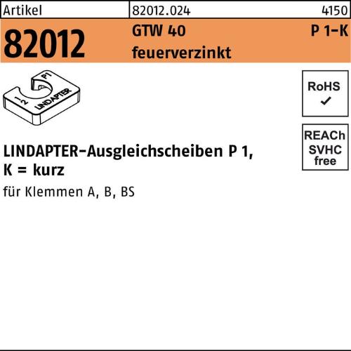 Lindapter Ausgleichscheibe R 82012 GTW 40 P1 M 24 / 12,0 feuerverzinkt