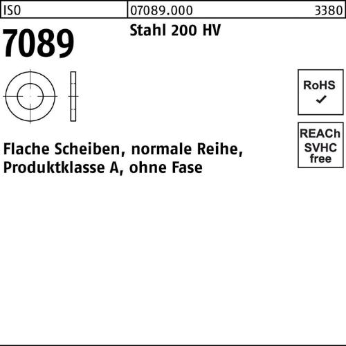 BUFAB Unterlegscheibe ISO 7089 o.Fase 18 Stahl 200 HV
