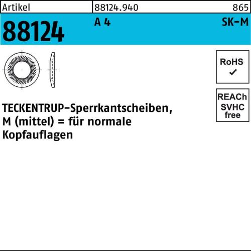 TECKENTRUP Sperrkantscheibe R 88124 M 10x22,25x1,6 A 4