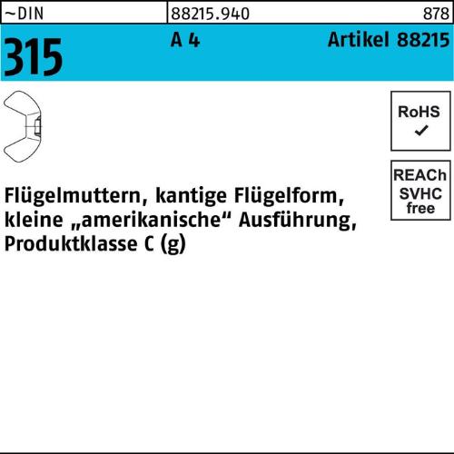 Reyher Flügelmutter R 88215 M 8 A 4
