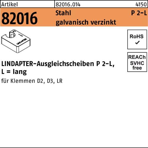 Lindapter Ausgleichscheibe R 82016 GTW 40 P2 M 20 / 20,0 Stahl galvanisch verzinkt