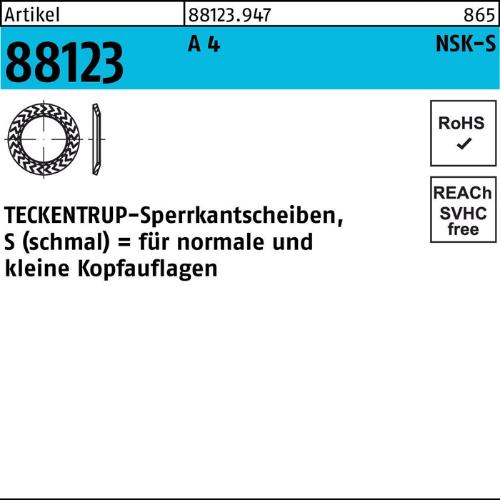 TECKENTRUP Sperrkantscheibe R 88123 NSK-S 8 A 4