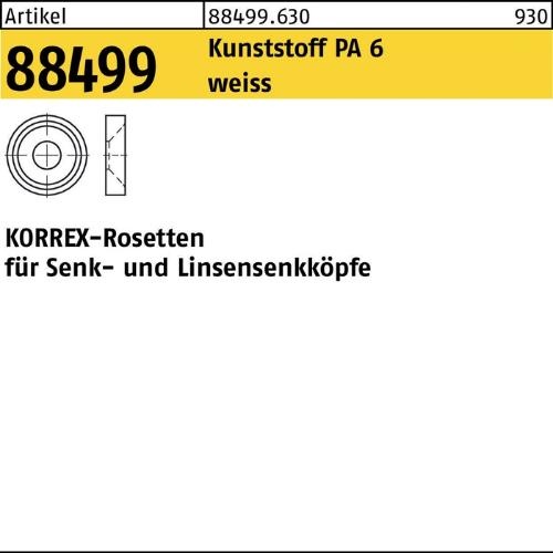 DUBO Rosette R 88499 KORREX 808 - M 8x6,0 Polyamid 6 weiß