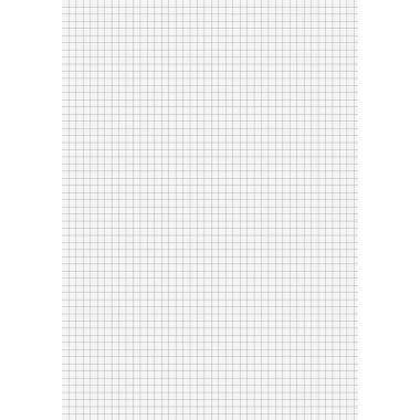 Brunnen Briefblock Premium DIN A4 kariert 90g/m² grau weiß 50 Bl.