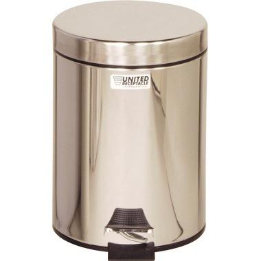 Rubbermaid Tretabfalleimer Small Pedal Bins 20,32 x 29,21 cm (D. x H) 5,6l Stahl edelstahl