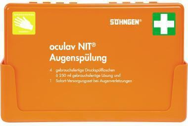 SÖHNGEN Augenspülstation ® oculav NIT® 26 x 16 x 8 cm (B x H x T) 4 x 250 ml Druckspülflaschen Augenkompressen Augenklappe Pflasterstreifen Kompresse
