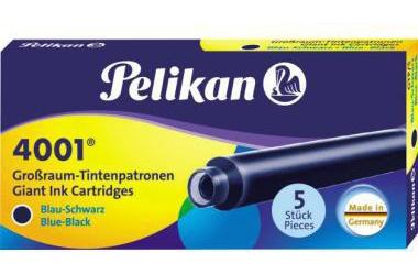 Pelikan Tintenpatrone 4001 GTP/5 Großraumtintenpatrone nicht löschbar blau/schwarz 5 St./Pack.