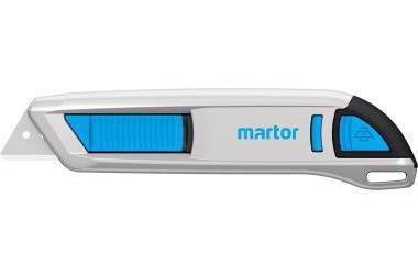 MARTOR Sicherheitsmesser SECUNORM 500 Mehrweg 19mm 17mm 1 Glied nicht zusammenklappbar Bandstahl nicht rostfrei silber/schwarz/cyan