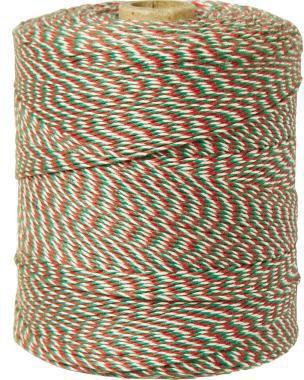 SOLDANPLUS Bindfaden 360m Baumwolle grün/weiß/rot 360m Baumwolle grün/weiß/rot