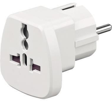 Goobay Reisestecker ® 51 x 51 x 65 mm (B x H x T) ohne Amerika-Stecker ohne Commonwealth-Stecker ohne Südeuropa-Stecker Kunststoff